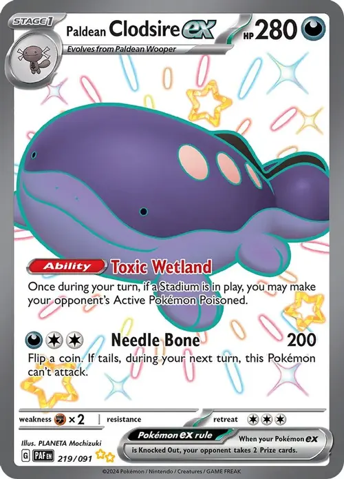 Paldean Clodsire ex - 219/091 card art