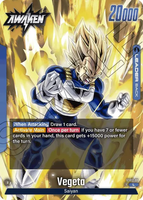 Vegeta card art