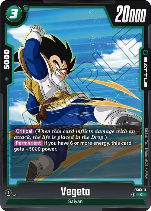 Vegeta card art