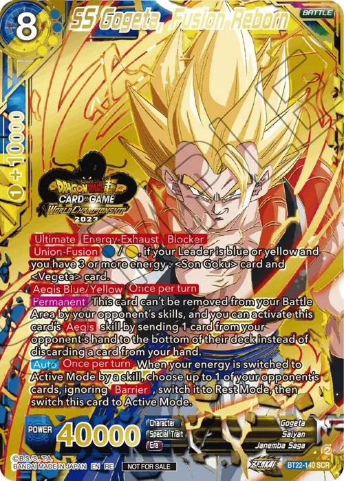 SS Gogeta, Fusion Reborn (2023 World Championship Stamp) card art