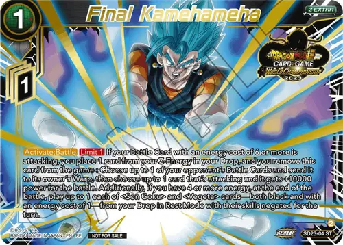 Final Kamehameha (2023 World Championship Z-Extra Card Set) card art