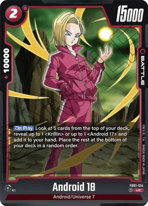 Android 18 card art