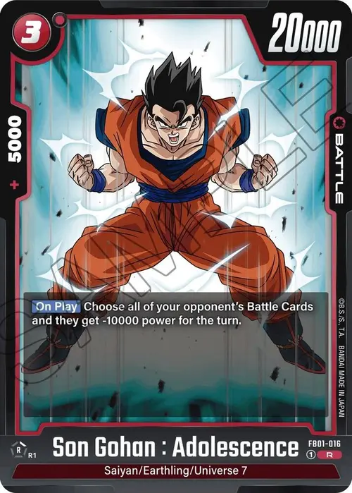 Son Gohan : Adolescence card art