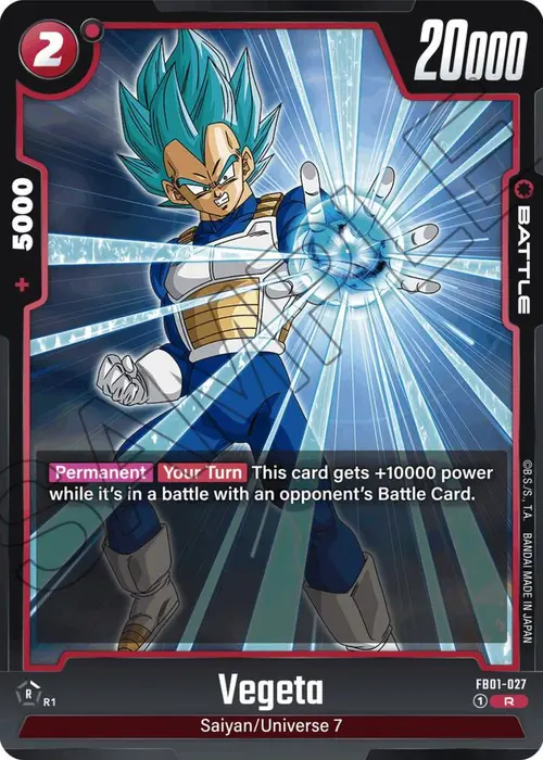 Vegeta card art
