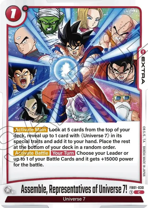 Assemble, Representatives of Universe 7! card art