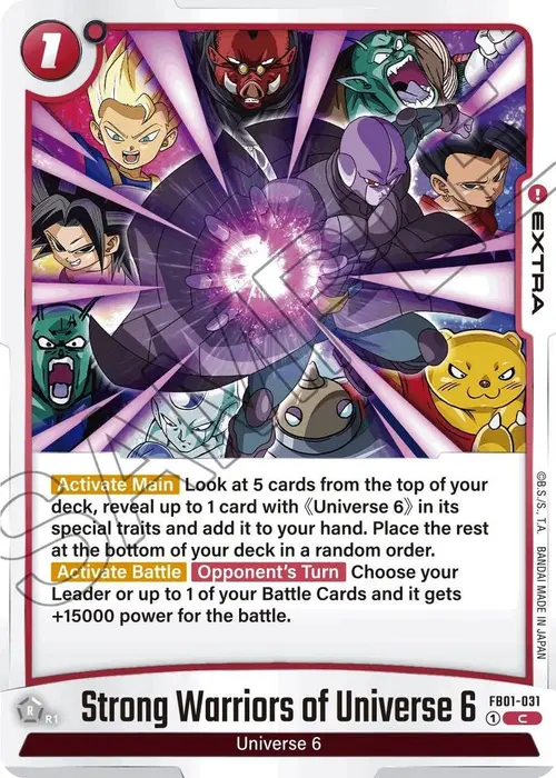 Strong Warriors of Universe 6 card art