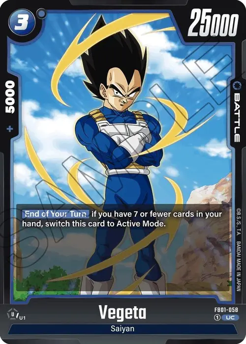 Vegeta card art