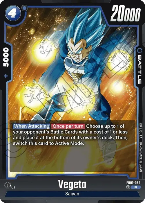 Vegeta card art