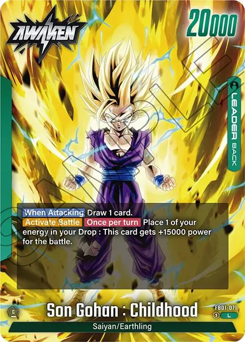 Son Gohan : Childhood card art