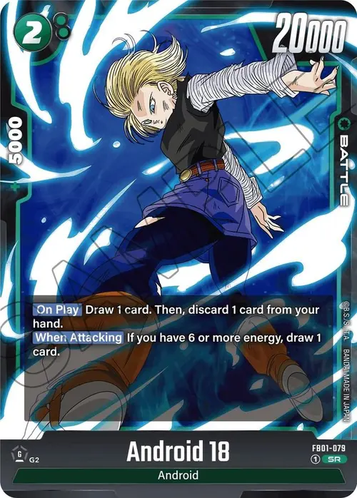 Android 18 card art