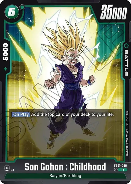 Son Gohan : Childhood card art