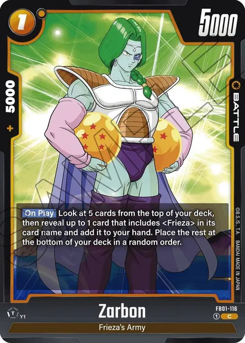 Zarbon card art
