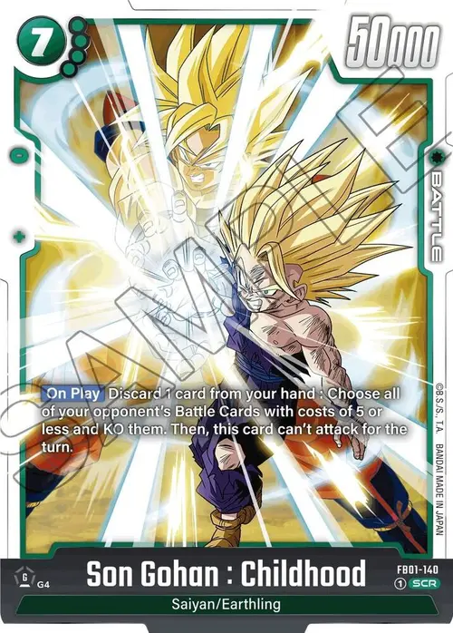 Son Gohan : Childhood card art