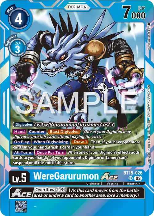 WereGarurumon ACE card art