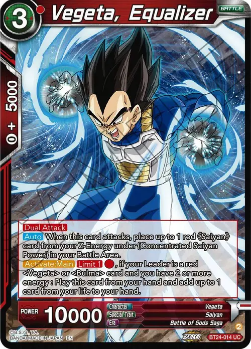 Vegeta, Equalizer card art