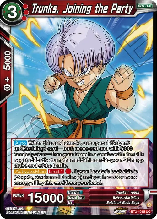 Trunks, Joining the Party card art