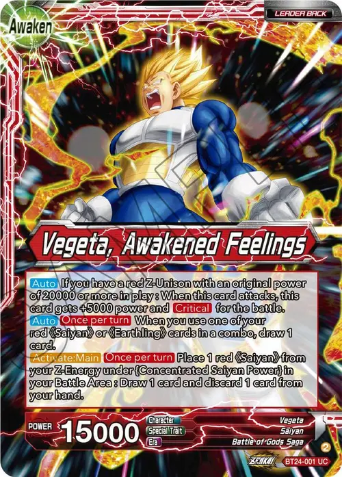 Vegeta // Vegeta, Awakened Feelings card art