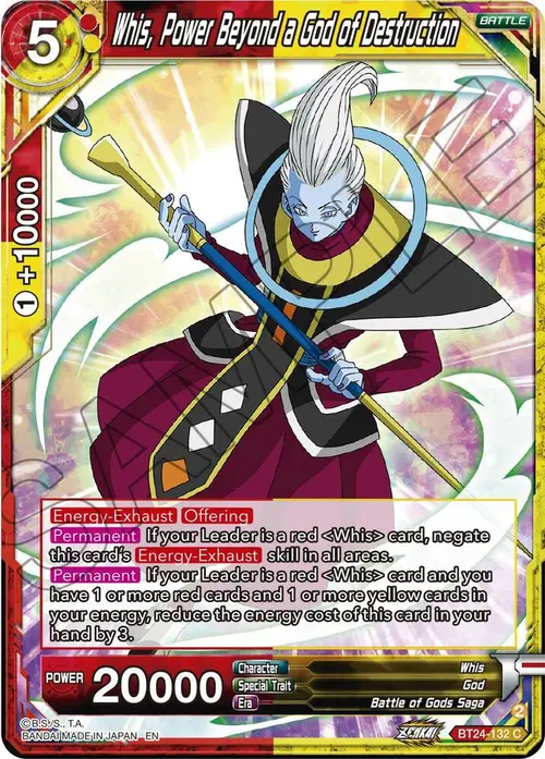 Whis, Power Beyond a God of Destruction card art