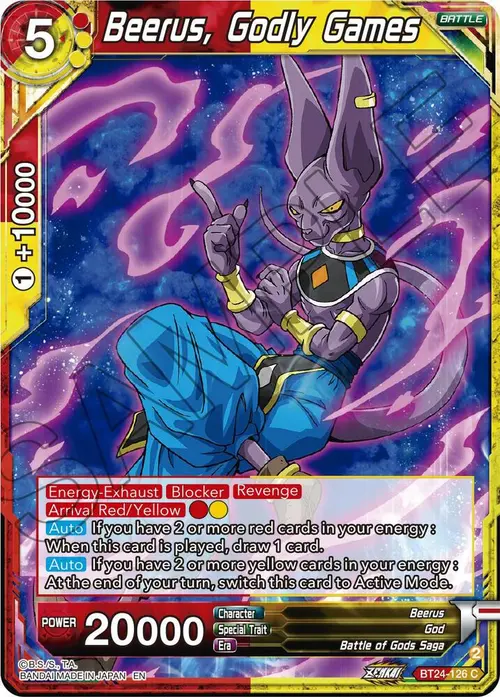 Beerus, Godly Games card art