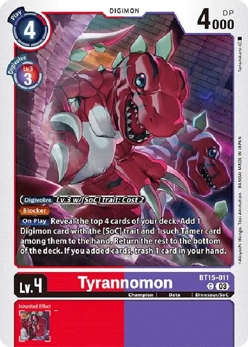 Tyrannomon card art