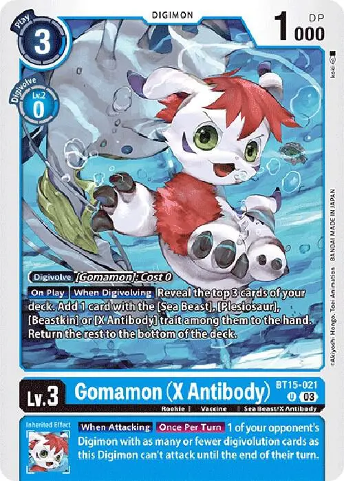Gomamon (X Antibody) card art