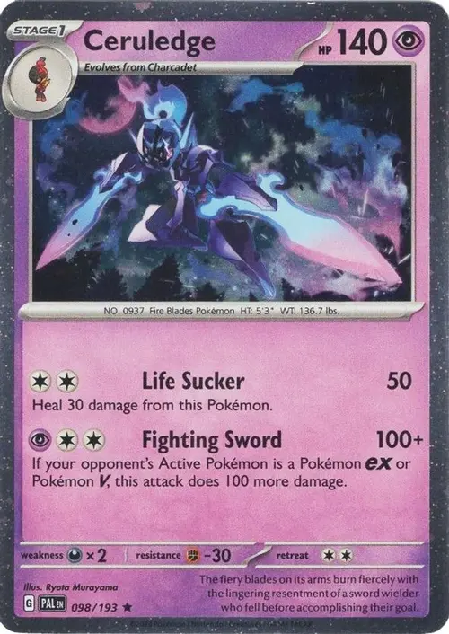 Ceruledge - 098/193 (Cosmos Holo) card art
