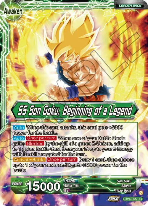 Son Goku // SS Son Goku, Beginning of a Legend card art