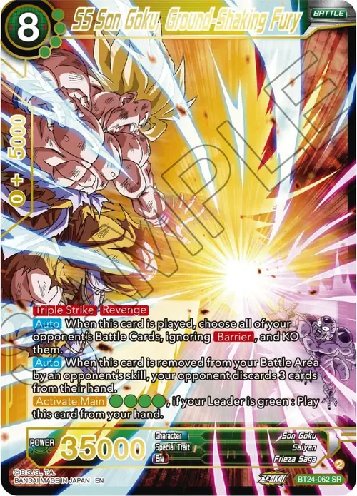 SS Son Goku, Ground-Shaking Fury card art