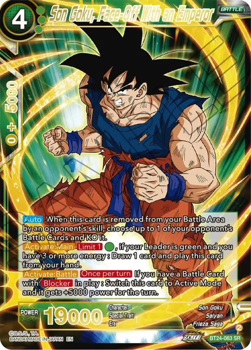 Son Goku, Face-Off With an Emperor card art