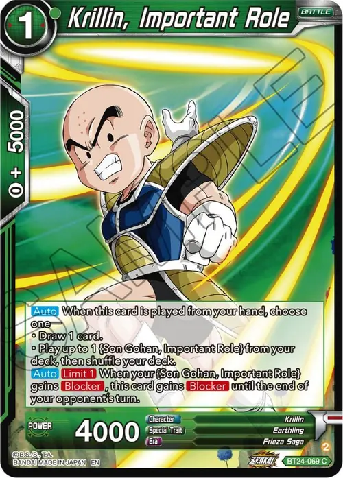 Krillin, Important Role card art