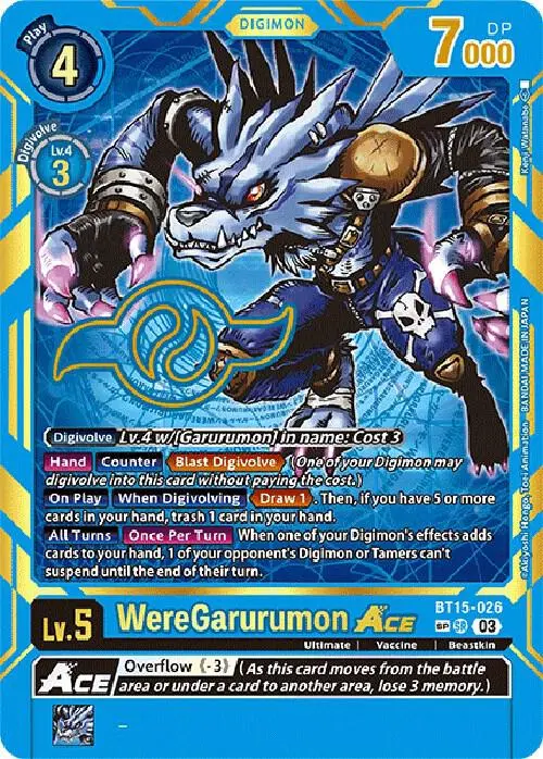 WereGarurumon ACE (Special Rare) card art