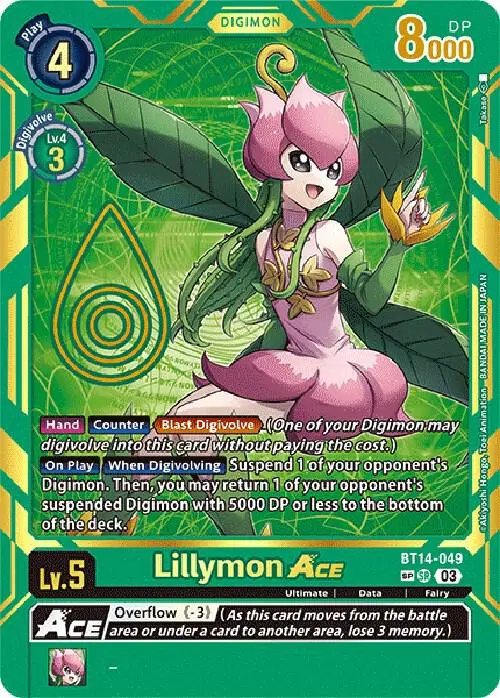 Lillymon ACE (Special Rare) card art