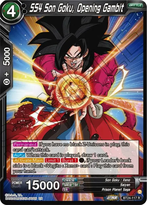 SS4 Son Goku, Opening Gambit card art