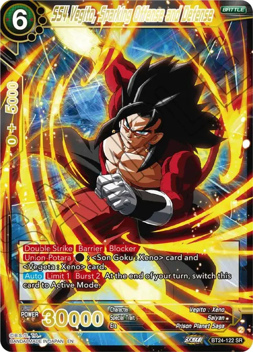 SS4 Vegito, Sparking Offense and Defense card art