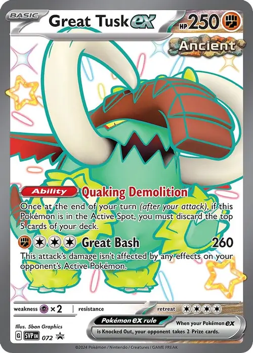 Great Tusk ex - 072 card art