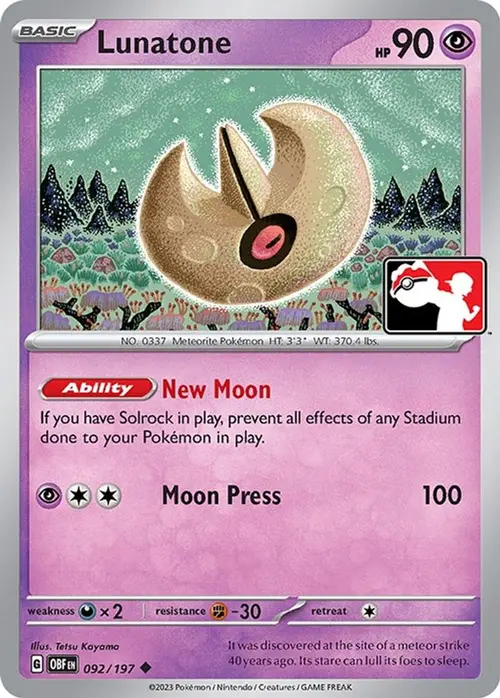 Lunatone - 092/197 card art