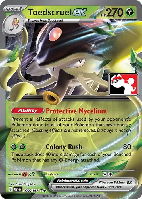 Toedscruel ex - 022/197 card art