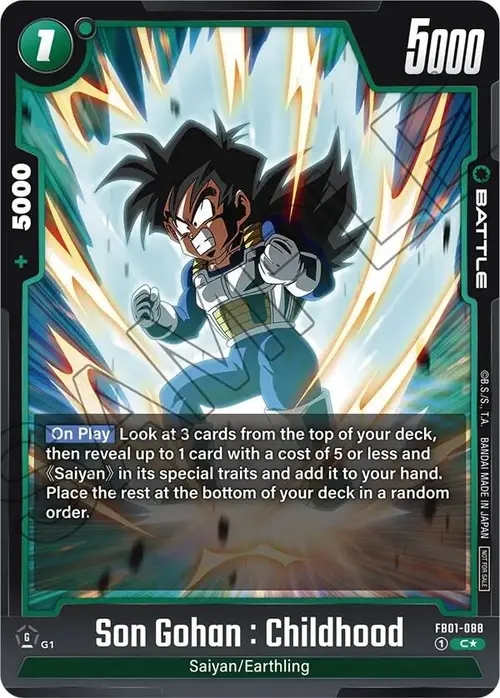 Son Gohan : Childhood (Tournament Pack 01) card art
