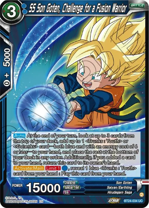 SS Son Goten, Challenge for a Fusion Warrior card art