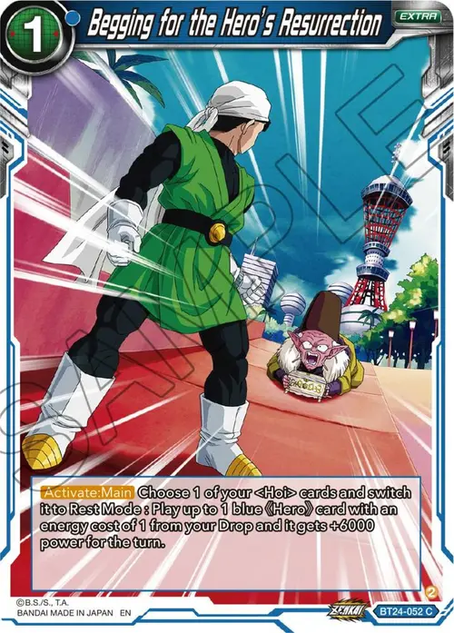 Begging for the Hero's Resurrection card art