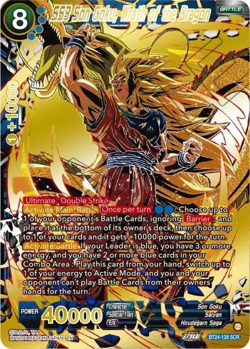 SS3 Son Goku, Wrath of the Dragon card art
