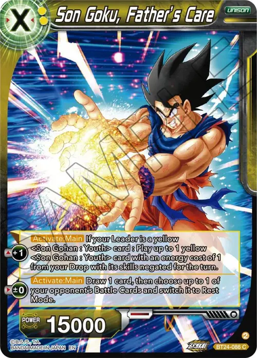 Son Goku, Father's Care card art