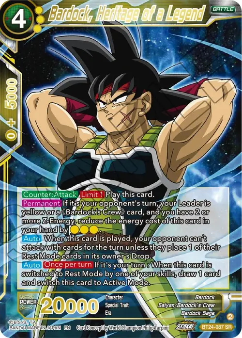 Bardock, Heritage of a Legend card art