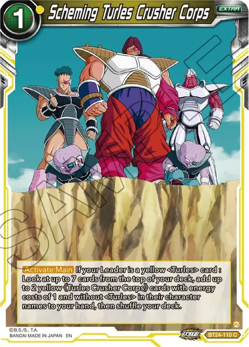 Scheming Turles Crusher Corps card art