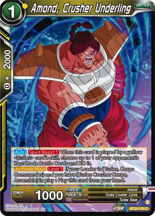Amond, Crusher Underling card art