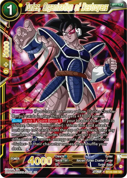 Turles, Organization of Destroyers card art