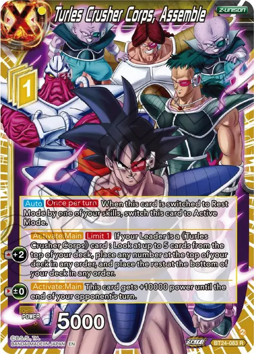 Turles Crusher Corps, Assemble card art