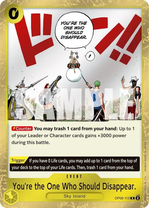 You're the One Who Should Disappear card art