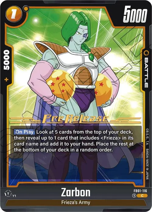 Zarbon card art