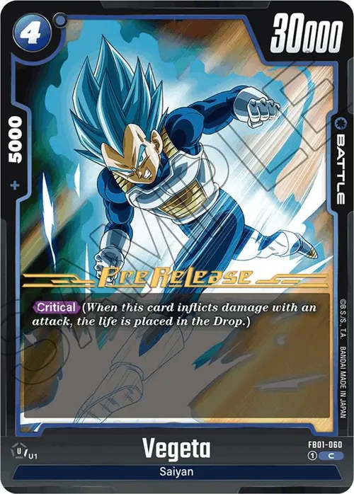Vegeta card art